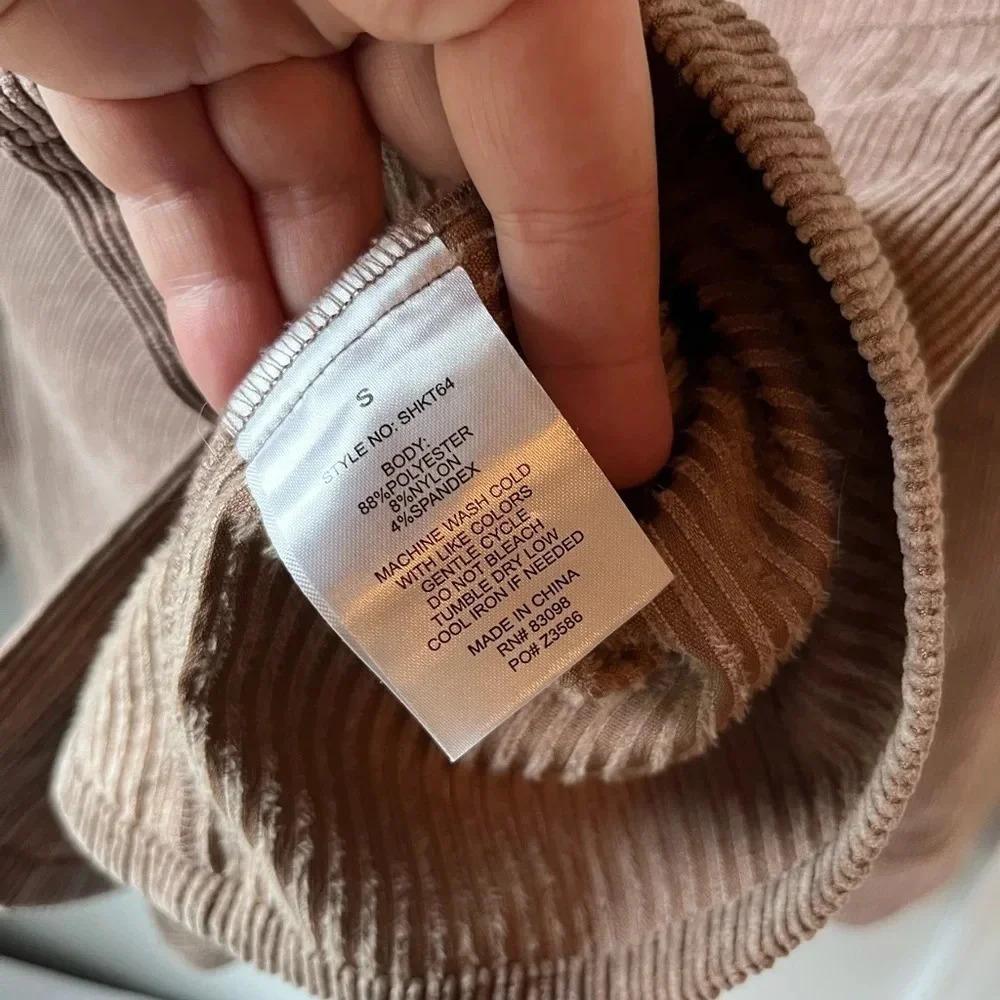 CI SONO shirt jacket Shacket brown neutral boho textured Neutral casual country - Picture 3 of 5